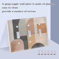 thumbnail image 3 of Yayeee Toggle Light Switch Wall Plate 2-Gang 4.56"x4.48" Decorative Outlet Cover, Abstract Shapes, 3 of 7