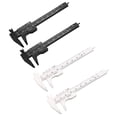 thumbnail image 5 of Uxcell Caliper 80mm 3 inch Mini Double Scale Plastic Ruler Measuring Tools 4 Pack, 5 of 5