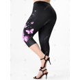 thumbnail image 3 of Leggings Talla Extra Recortados Mariposa Rosegal Leggings de talla grande, 3 of 5