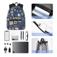 thumbnail image 6 of Lsque Marine Nautical Classic Casual Backpack - Large Capacity Water-Resistant Backpack for School, Work, Travel, and Outdoor Activities, 6 of 8