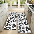 thumbnail image 4 of Kitchen Rugs Sets Of 2,White and Black Of Leopard Print Anti Fatigue Kitchen Mat Rugs Non Slip Washable,Decorative Kitchen Floor Mats for Kitchen,Sink,Laundry,17"X47", 4 of 5