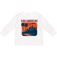 thumbnail image 3 of Inktastic Los Angeles Palm Trees Sunset Boys or Girls Long Sleeve Toddler T-Shirt, 3 of 5