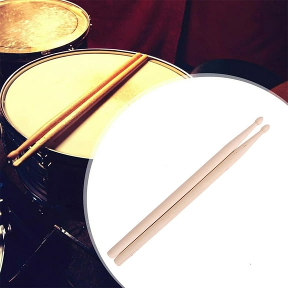 2 Pcs Drum Sticks, 11.71 Inch Classic Maple Wood Tip Drumsticks for Students and Beginners Musical Musical Instrument Percussion Accessories