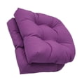 thumbnail image 1 of Cojines de asiento de patio de mimbre para interior y exterior, cojines de asiento con mechones, cojines para muebles de patio, juego de 2 para patio, Violeta, 1 of 8