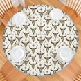 thumbnail image 2 of Beige Buffalo Skull Arrow Pattern Round Fitted Tablecloth with Elastic Edge,Dining Table Cover Waterproof,Outdoor Round Tablecloth for Camping,Dining,Indoor and Outdoor, 2 of 7