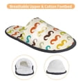 thumbnail image 3 of Fotbe Colorful Mustache Pantuflas Peludas para Mujer con Estampado, Zapatillas de Peluche, Zapatos de Invierno para Casa, Uso Interior y Exterior-Large, 3 of 8