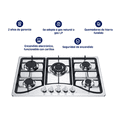 thumbnail image 4 of Parrilla A Gas 5 Quemadores Empotrable Naesi Acero Inoxidable AN115, 4 of 8