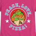 thumbnail image 3 of Teenage Mutant Ninja Turtles - Peace Love Pizza - Toddler & Youth Girls Short Sleeve Tee, 3 of 5