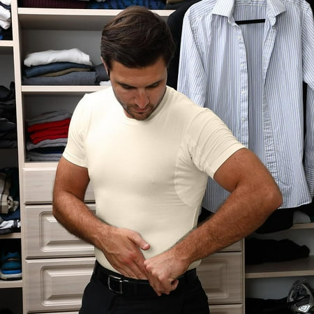 

100% Tencel Slim Fit V-Neck Undershirt with Sweat-Proof Underarm Shields