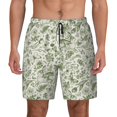 thumbnail image 3 of Uemuo Green Rabbit Pattern Mens Swim Trunks Quick Dry Board Shorts with Mesh Lining, Stretch Beach Shorts Quick Dry No-Chafing Board Shorts-XX-Large, 3 of 9