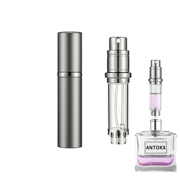 ACDANC Travel Perfume Bottle Refillable Atomizer - 5Ml Perfume Atomiser,Scent Pump Case,Leakproof Portable Perfume Sprayer for Women and Men,Travel Perfume Bottle Refillable (Gray)