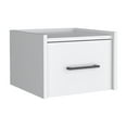 thumbnail image 6 of LiviNest Floating Nightstand Wall Mounted: Space Saving Bedside Table with Drawer - Modern White Engineered Wood Storage Shelf for Small Apartments & Bedrooms, 6 of 6