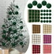 thumbnail image 1 of 16 piezas de bolas navideñas de terciopelo flocadas, adornos de bolas de plástico para árbol de Navidad, adornos colgantes decorativos para árbol de Navidad de 2,4 pulgadas Akmoler, 1 of 9
