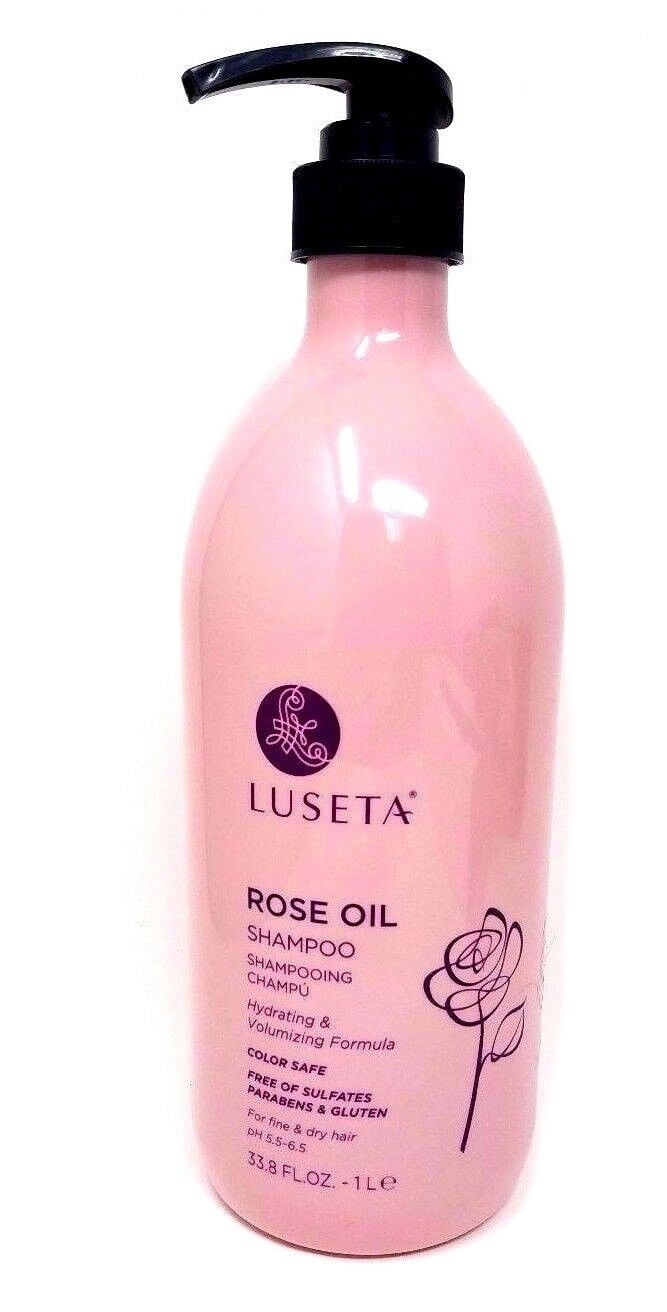 Luseta Rose Oil Hydrating & Volumizing Shampoo 16.9oz for Fine & Dry