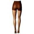 thumbnail image 2 of Hanes Silk Reflections Womens High Waist Control Top Sandalfoot Pantyhose 1 Gentle Brown E-F, 2 of 9