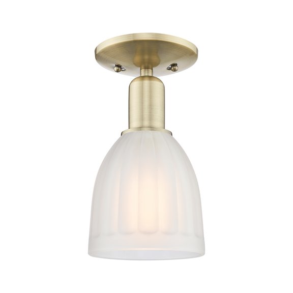 Innovations Lighting 716-1C-AB-G441 Brookfield 6" Wide Semi-Flush Ceiling Fixture - White