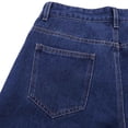 thumbnail image 6 of ZGRBOU Women's Wide Leg Capri Jeans High Waist Straight Stretchy Jeans Summer Casual Denim Capris Pants with Pockets, 6 of 7