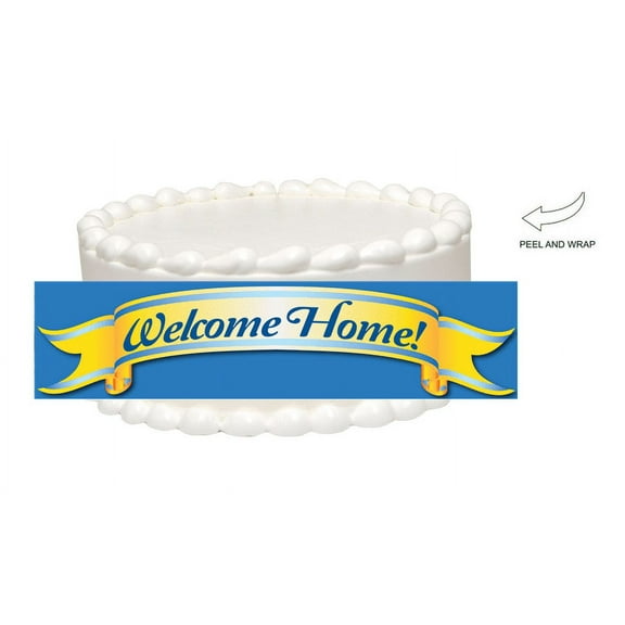 Welcome Home Edible Cake Side Photo Image Decoration