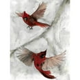 thumbnail image 3 of Stellar Design Studio 15x18 Black Modern Framed Museum Art Print Titled - Cardinals I, 3 of 5