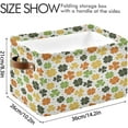 thumbnail image 4 of Coolnut St.patrick's Day Lucky Grass Large Square Storage Basket Bin with Handles 2PCS, Foldable Multi Functional Closet Storage Box Shelf Basket for Storing Toys, Books and Clothes Decor Gifts, 4 of 7