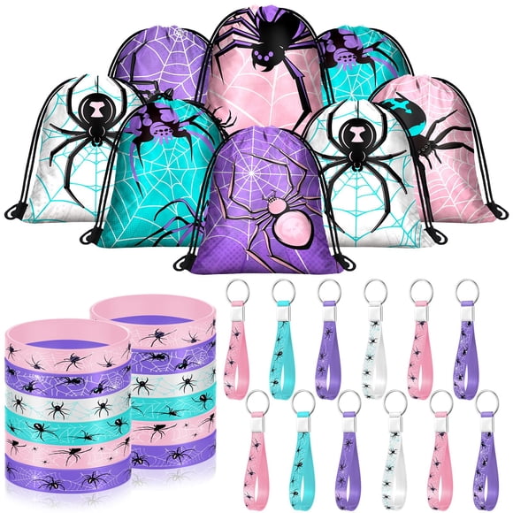 Party Favors Lothee Spider, 32 piezas, tela de araña para Halloween