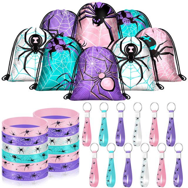 Party Favors Lothee Spider, 32 piezas, tela de araña para Halloween