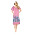 thumbnail image 2 of JEFFRICO Womens Nightgowns Muumuu Lounger House Dress Sleepwear Silky Soft Pajama Dress Nightshirts, 2 of 5