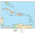 thumbnail image 2 of Map Caribbean America Wall Mural Decal Sticker, Wallmonkeys Peel & Stick Vinyl Graphic (12 in W x 11 in H, 2 of 4