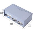 thumbnail image 1 of DTECH Alimenté 2 Ports VGA Boîte de Séparation 1 en 2 hors Duplicateur de Distribution Vidéo Haute Résolution 1080p 250 MHz pour 1 PC, 1 of 5