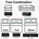 thumbnail image 2 of Banco otomano de almacenamiento AmasSmile, piel negra, 86 x 34 x 34 cm, 2 of 9