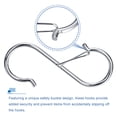 thumbnail image 4 of Ganchos en S para colgar, 8Pcs de 3.5 pulgadas - Ganchos en S de metal con hebilla de seguridad para colgar plantas, ropa (Plata), 4 of 6