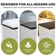 thumbnail image 3 of Dextrus 120 Gallon Outdoor Storage Box, Waterproof Resin Deck Box with Slide-Locking Lid, Multi-Purpose Patio Storage Bench for Patio Cushions, Garden Tools and Pool Accessories, White, 3 of 7