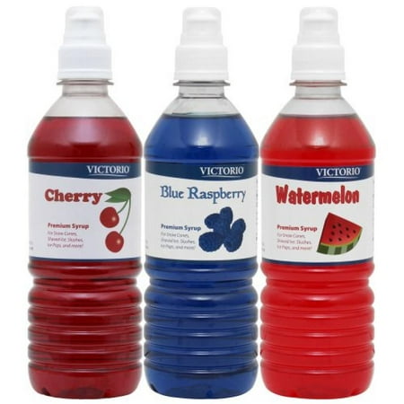 Syrup 3-Pack - Cherry, Blue Raspberry and Watermelon