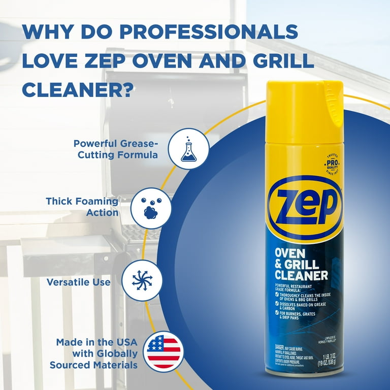 Zep Oven and Grill Cleaner, 19 oz, Case of 12, Dissolves Grease