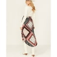 thumbnail image 3 of Shyanne Women's Patchwork Printed Hi Lo Slit Skirt Indigo X-, 3 of 4