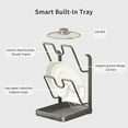 thumbnail image 6 of Kitchen Pot Lid Storage Rack, Multifunctional Luxury Counter Top Pot Lid Holder, 304 Stainless Steel Pot Lid Holder While Cooking for Stove Top, 6 of 11