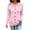 Pink Blouse, variant on Qgtaibl Hooded Tops for Women Ribbed Knit Raglan Long Sleeve Pullover Shirts Soft Stretchy Decorative Button Tunics Pink S