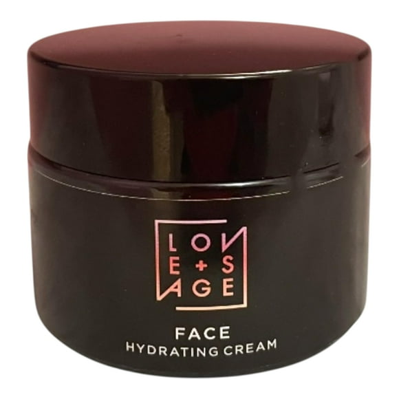 Love + Sage Vitamin-Rich Hydrating Face Cream, Whipped Oil-Based Moisture, Coconut Oil, Triglycerides, Vitamin E, Olive Squalene, Anti-Oxidant, Vegan, Cruelty-Free (R