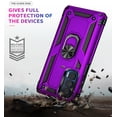thumbnail image 4 of Starshop Motorola Edge 2022 Case, With Tempered Glass Protector, Drop Protection Ring Kickstand Cover Purple, 4 of 6