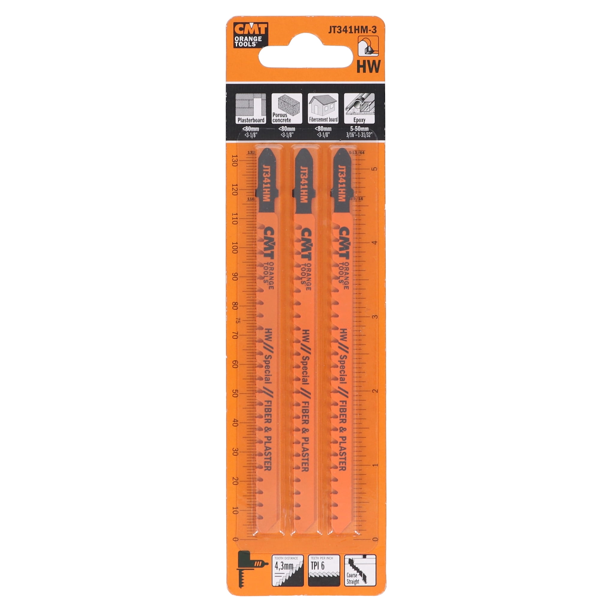 CMT JT341HM-3 3-Piece Jig Saw Blades for T-shank Jig Saws