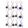 thumbnail image 3 of FELTECHELECTR 12 llaveros pequeños de bolos, mini llaveros de recuerdo, llaveros de bolos, llaveros deportivos, 3 of 4