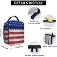 thumbnail image 6 of Lunch Bag Red Blue White American Flag Insulated Lunch Box For Work Adult Cooler Bag Lunch Tote Bag Reusable Office Picnic Beach Adjustable Shoulder Strap, 6 of 6