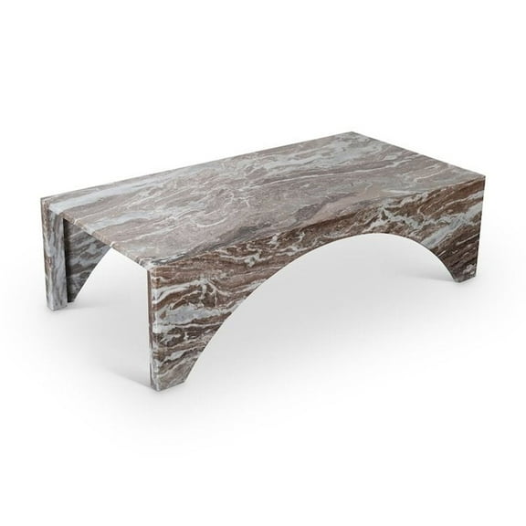 Meridian Furniture Palermo Brown Marble Coffee Table
