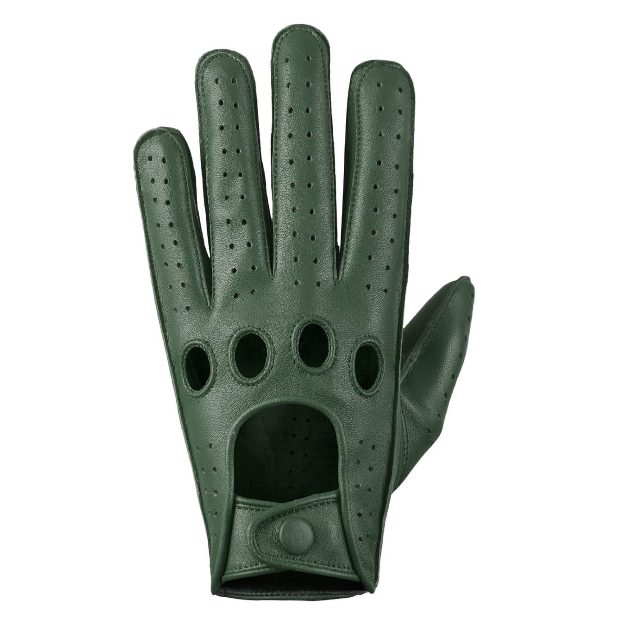 Genuine Leather Full Finger Driving Gloves, Motorcycle Gloves For Men