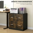 thumbnail image 4 of Vinsetto Filing Cabinet with 2 Drawers File Cabinet with Lock Rustic Brown, 4 of 10
