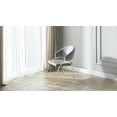 thumbnail image 3 of Ruby Contemporary style chair made with Metal Gold Legs in Gray Color, 3 of 9