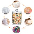 thumbnail image 6 of Yayeee 2 Pack Qtip Holder Bathroom Cotton Swab Canister with Lid Clear Dispenser Set, Beige Retro Leaves, 6 of 6