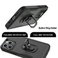 thumbnail image 4 of For iPhone 15.15 Pro,15 Plus,15 Ro Max Case, 2 in 1 Phone Case for iPhone 15 Pro Max 6.8", Tiflook Rubber & Rugged Shockproof Protection Heavy Duty with Ring Stand Kickstand Cover,Black, 4 of 6