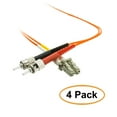 thumbnail image 1 of eDragon Fiber Optic Cable, LC/ST, Multimode, Duplex, 62.5/125, 3 Meter (10 Foot), 4 Pack, 1 of 2