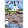 thumbnail image 4 of Maine, The Way Life Should Be, Lighthouse and Puffin (1000 Piece Puzzle, Size 19x27, Challenging Jigsaw Puzzle for Adults and Family, Made in USA), 4 of 4
